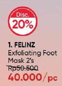 Promo Harga Felinz Foot Mask Exfoliating  - Guardian