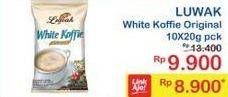 Promo Harga Luwak White Koffie Original per 10 sachet 20 gr - Indomaret