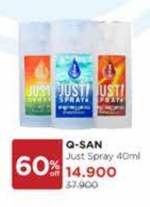 Promo Harga Q-SAN Just Spray 40 ml - Watsons