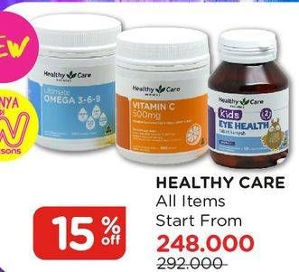 Promo Harga HEALTHY CARE Vitamin C 500mg All Variants 300 pcs - Watsons