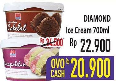 Promo Harga DIAMOND Ice Cream 700 ml - Hypermart