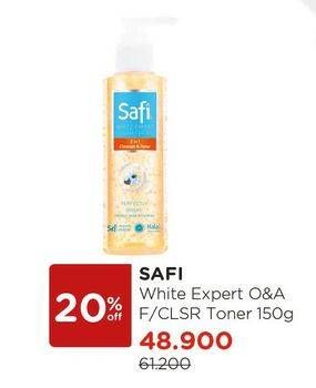 Promo Harga SAFI White Expert 2 in 1 Cleanser & Toner 150 ml - Watsons