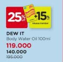 Promo Harga Dew It In The Shower Body Water Oil 100 ml - Watsons