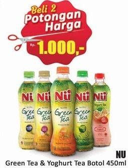 Promo Harga NU Green Tea & Yoghurt Tea 450ml  - Hari Hari