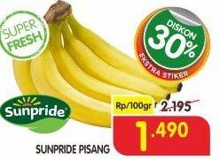 Promo Harga SUNPRIDE Pisang Cavendish per 100 gr - Superindo