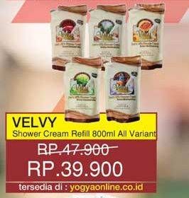 Promo Harga VELVY Goats Milk Shower Cream All Variants 800 ml - Yogya