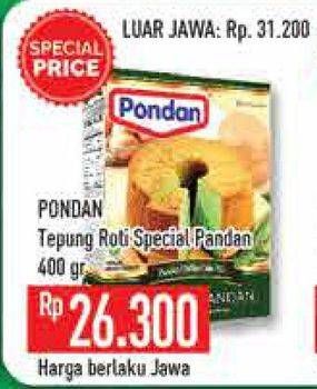 Promo Harga Pondan Sponge Cake Mix Pandan 400 gr - Hypermart