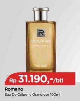 Promo Harga Romano Eau De Cologne Grandiose 100 ml - TIP TOP