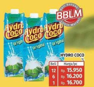 Promo Harga Hydro Coco Minuman Kelapa Original 1000 ml - Lotte Grosir
