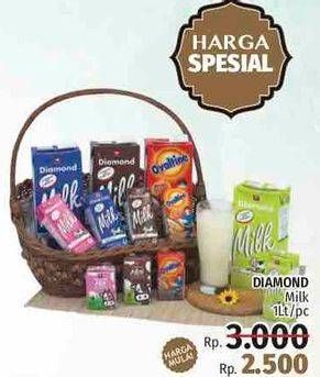 Promo Harga DIAMOND Milk UHT  - LotteMart