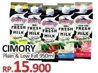 Promo Harga CIMORY Fresh Milk Plain, Low Fat 950 ml - Yogya