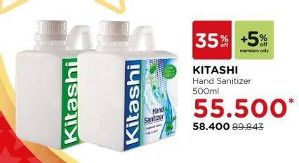 Promo Harga KITASHI Hand Sanitizer 500 ml - Watsons