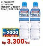 Promo Harga Indomaret Air Minum Dengan Oksigen Sporty 600 ml - Indomaret