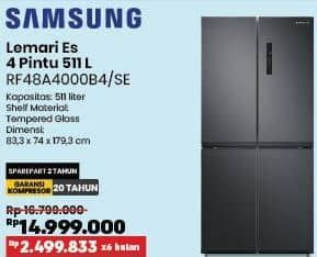 Promo Harga Samsung RF48A4000B4/SE Kulkas Multidoor  - COURTS