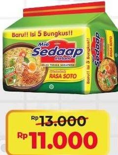 Promo Harga SEDAAP Mie Kuah Soto per 5 pcs 75 gr - Alfamart