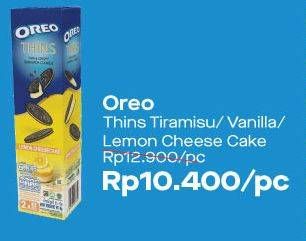 Promo Harga OREO Thins Tiramisu, Vanilla, Lemon Cheesecake  - Alfamart