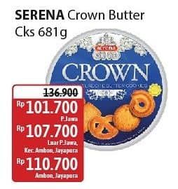 Promo Harga Serena Crown Butter Cookies 681 gr - Alfamidi