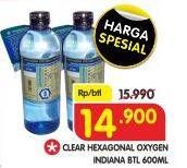 Promo Harga CLEAR Indiana Hexagonal 600 ml - Superindo