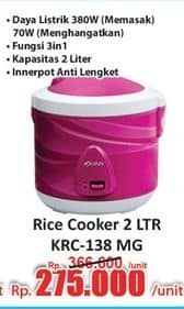 Promo Harga Kirin KRC 138 | Rice Cooker 2ltr  - Hari Hari