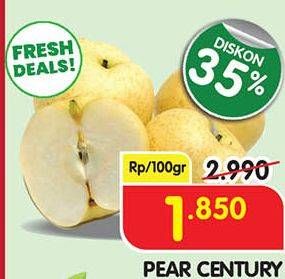 Promo Harga Pear Century per 100 gr - Superindo