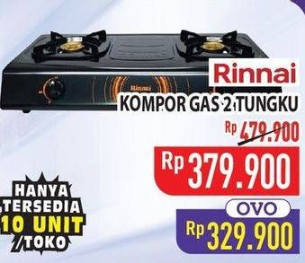 Promo Harga Rinnai Kompor Gas 2 Tungku  - Hypermart
