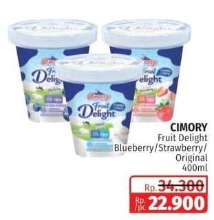 Promo Harga CIMORY Fruit Delight Blueberry, Original, Strawberry 400 ml - Lotte Grosir