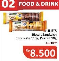 Promo Harga JULIES Sandwich Choco More, Peanut Butter 90 gr - Alfamidi
