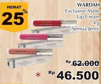 Promo Harga WARDAH Exclusive Matte Lip Cream All Variants 4 gr - Giant
