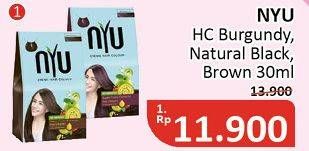 Promo Harga NYU Hair Color Nature Burgundy, Natural Black, Brown 30 ml - Alfamidi