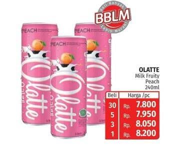 Promo Harga OLATTE Drink Peach 240 ml - Lotte Grosir