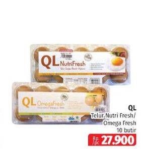 Promo Harga QL Telur Fresh NutriFresh, OmegaFresh 10 pcs - Lotte Grosir