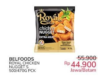 Promo Harga Belfoods Royal Nugget Chicken Nugget S 500 gr - Indomaret