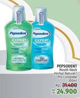 Promo Harga PEPSODENT Mouthwash Herbal Naturals, Pro Complete 300 ml - LotteMart