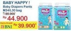 Promo Harga Baby Happy Body Fit Pants M34, L30 30 pcs - Indomaret