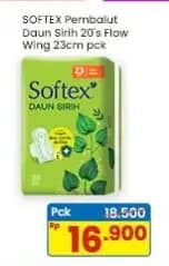 Promo Harga Softex Daun Sirih Wing 23cm 20 pcs - Indomaret