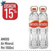Promo Harga Amidis Air Mineral 1500 ml - Hypermart