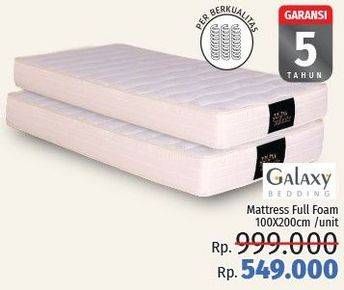 Promo Harga GALAXY Bedding Mattress Full Foam 100x200  - LotteMart