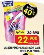 Promo Harga VANISH Penghilang Noda Cair Putih, Pink 750 ml - Superindo