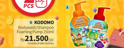 Kodomo Kodomo Body Wash/Shampoo Foaming  Harga Promo Rp21.500, Tambah Rp. 1.000 Dapat 2 Pcs, Toko Tertentu
