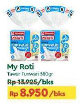 Promo Harga My Roti Roti Tawar Funwari 380 gr - TIP TOP
