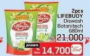 Promo Harga Lifebuoy Pencuci Piring Lime Botani 680 ml - LotteMart