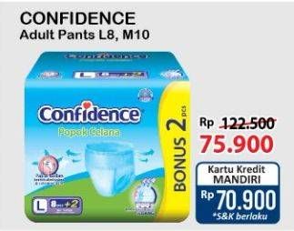 Promo Harga Confidence Adult Diapers Pants L8, M10 8 pcs - Alfamart