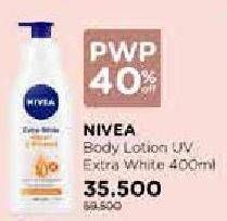 Promo Harga NIVEA Body Lotion UV Extra Whitening 400 ml - Watsons