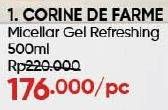Promo Harga Corine De Farme Micellar Gel Refreshing 500 ml - Guardian