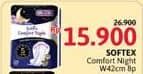 Promo Harga Softex Comfort Night Wing 42cm 8 pcs - Alfamidi