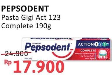 Promo Harga Pepsodent Pasta Gigi Action 123 Complete 190 gr - Alfamidi