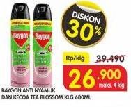 Promo Harga BAYGON Insektisida Spray Tea Blossom 600 ml - Superindo
