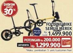 Promo Harga Folding Bike  - LotteMart