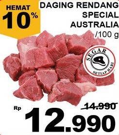 Promo Harga Daging Rendang Sapi Australia per 100 gr - Giant