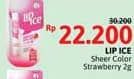 Promo Harga Lip Ice Sheer Color Strawberry 2 gr - Alfamidi